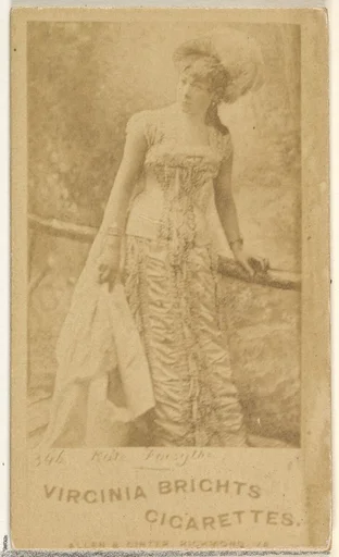 Card 346, Kate Forsyth, from the Actors and Actresses series (N45, Type 1) for Virginia Brights Cigarettes