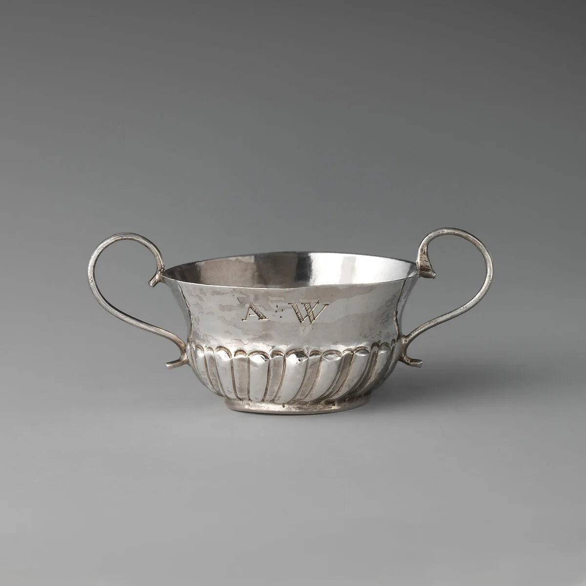 Miniature porringer — I. H.