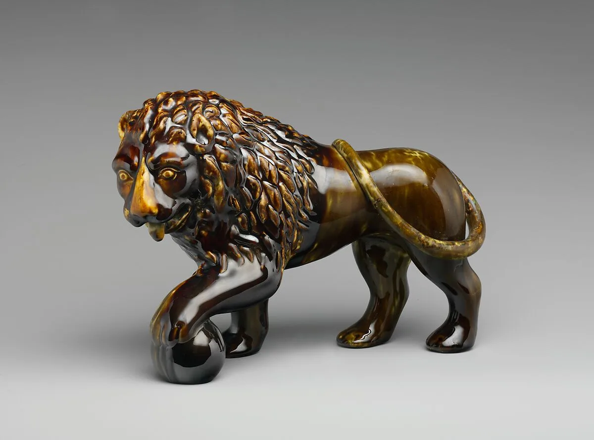 Lioness Figure — Daniel Greatbatch|United States Pottery Company