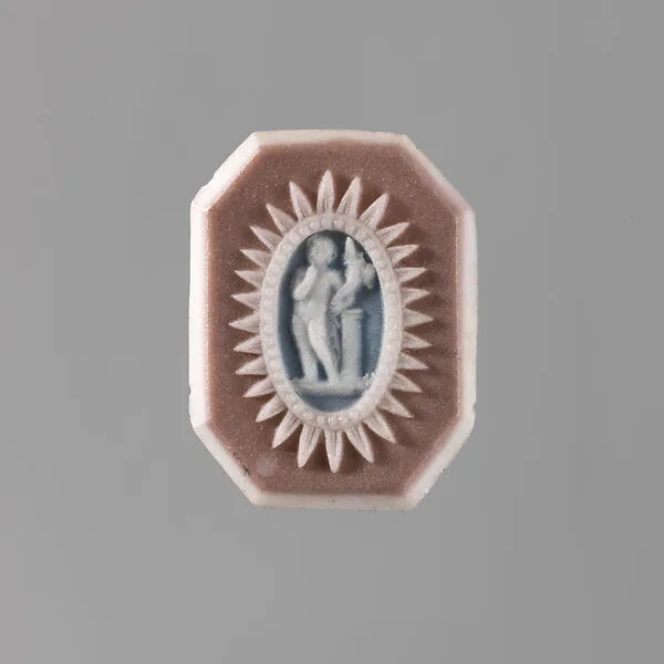 Putto with cornucopia at column — Josiah Wedgwood and Sons