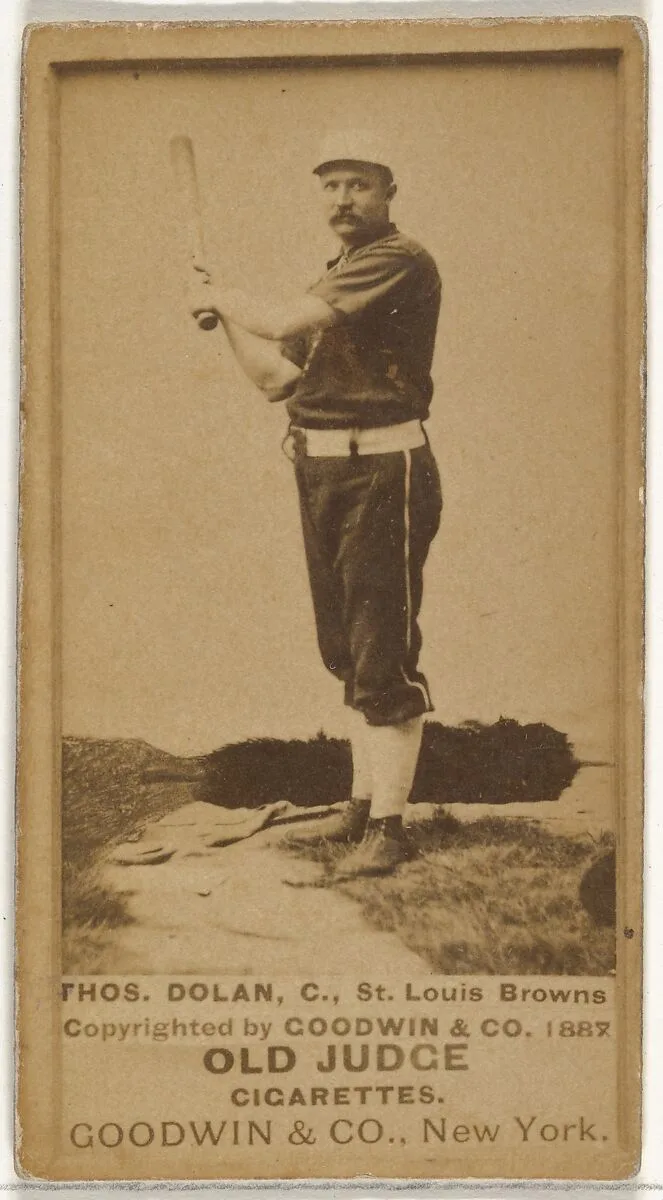 Thomas J. "Tom" Dolan, Catcher, St. Louis Browns, from the Old Judge series (N172) for Old Judge Cigarettes — Goodwin & Company