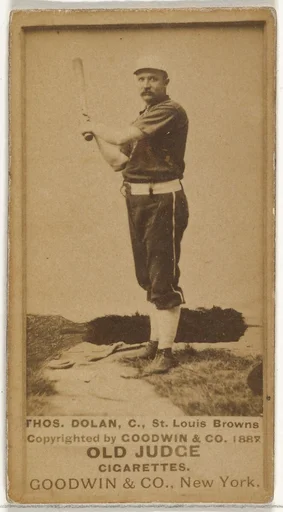 Thomas J. "Tom" Dolan, Catcher, St. Louis Browns, from the Old Judge series (N172) for Old Judge Cigarettes
