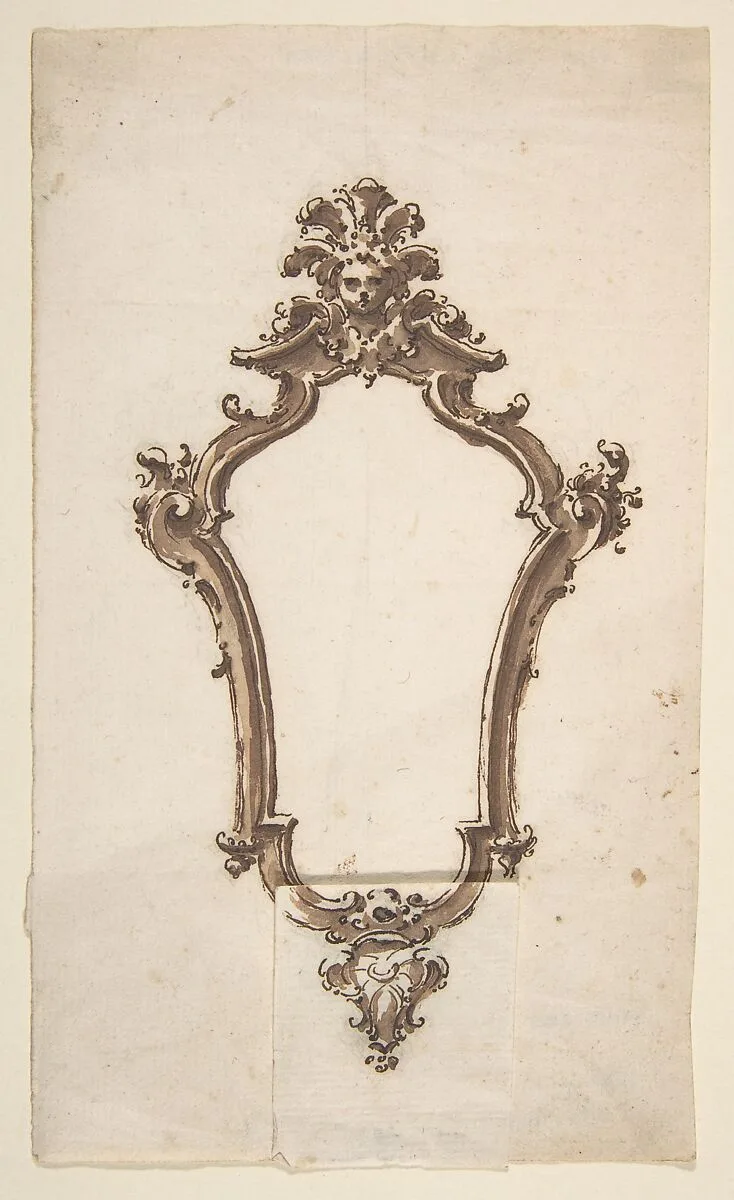 Design for a Frame in the Form of a Cartouche (Mirror?) — Giovanni Battista Natali III