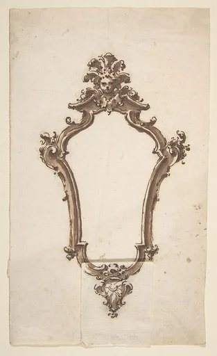 Design for a Frame in the Form of a Cartouche (Mirror?)