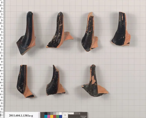 Terracotta fragments of kylikes (drinking cups)