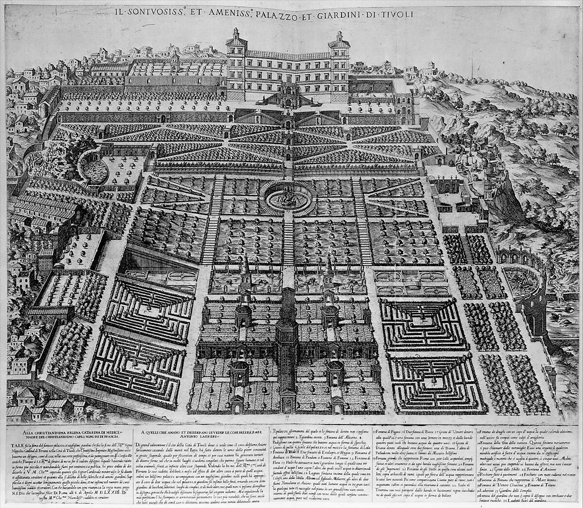 Speculum Romanae Magnificentiae: Tivoli Palace and Gardens — Etienne DuPérac|Antonio Lafreri