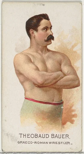Theobaud Bauer, Greco-Roman Wrestler, from World's Champions, Series 2 (N29) for Allen & Ginter Cigarettes