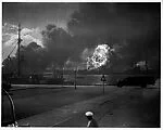 [Warship Exploding, Pearl Harbor, December 7, 1941]