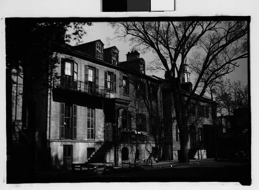 [Italianate Town Houses, From Automobile, Savannah, Georgia]