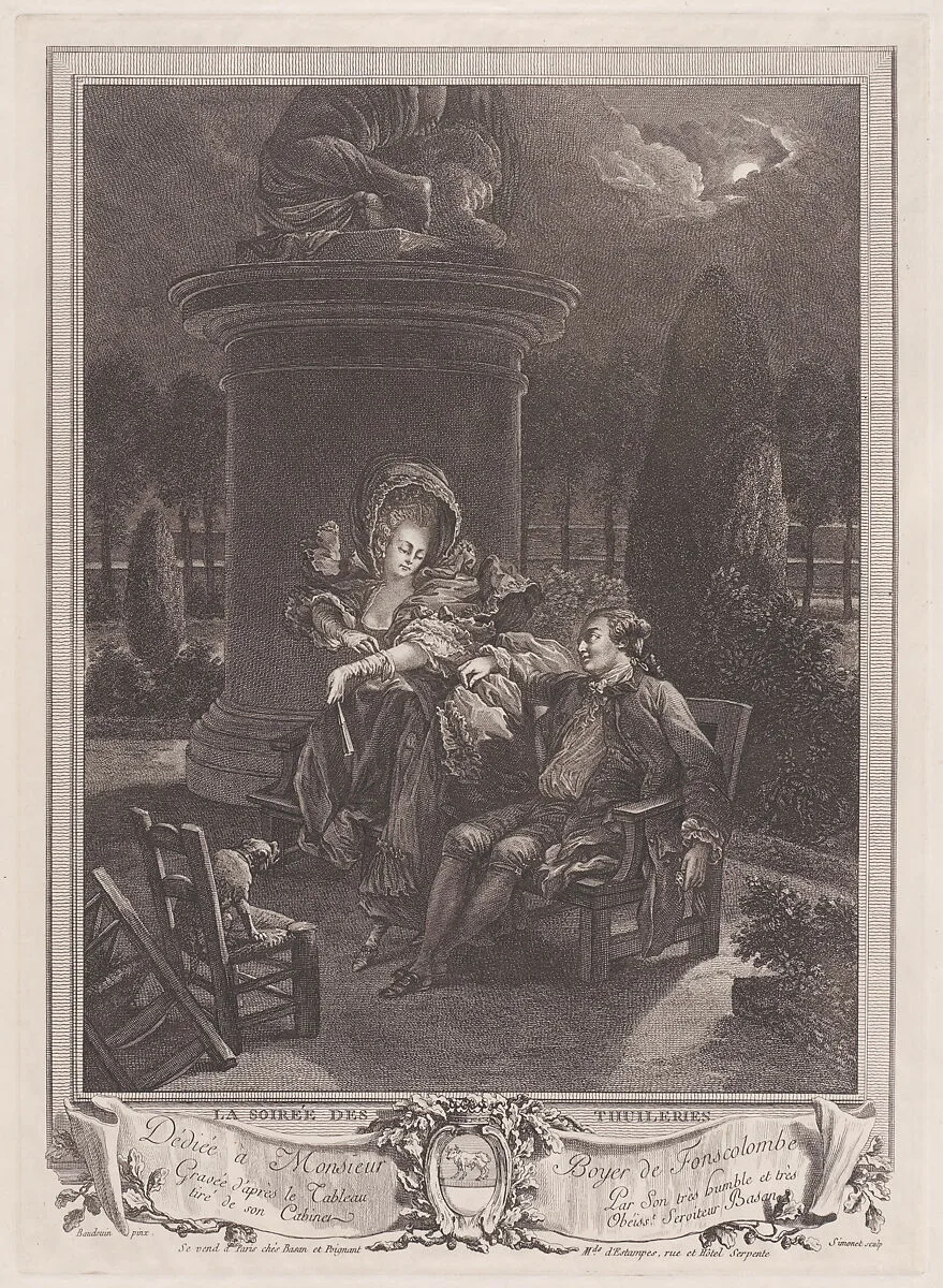La Soirée des Thuileries — Jean-Baptiste-Blaise Simonet|Pierre Antoine Baudouin