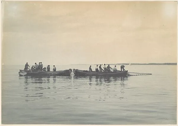 Hauling in Nets, Long Island Sound — Charles E. Bolles