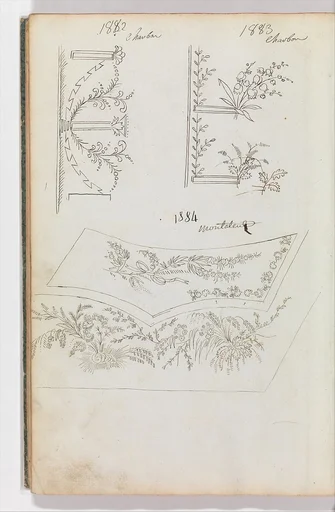 Scrapbook of Designs for Embroidered Waistcoats