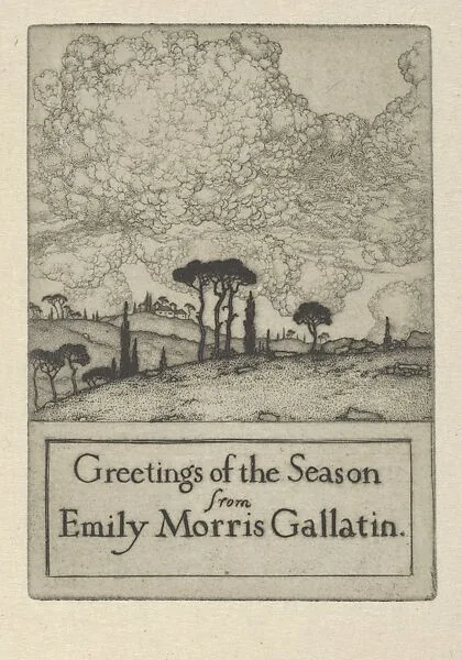 Greetings of the Season from Emily Morris Gallatin — Ernest Haskell