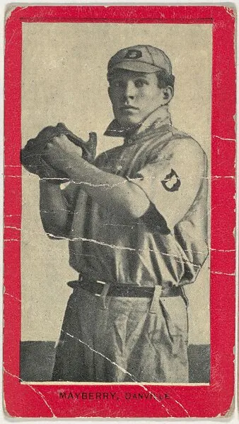 Mayberry, Danville, Virginia League, from the Baseball Players (Red Borders) series (T210) issued by Old Mill Cigarettes — Old Mill Cigarettes, Virginia