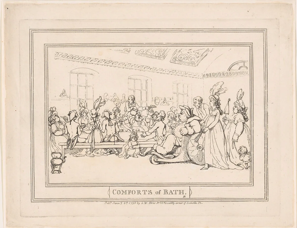 Comforts of Bath, Plate 11 — Thomas Rowlandson