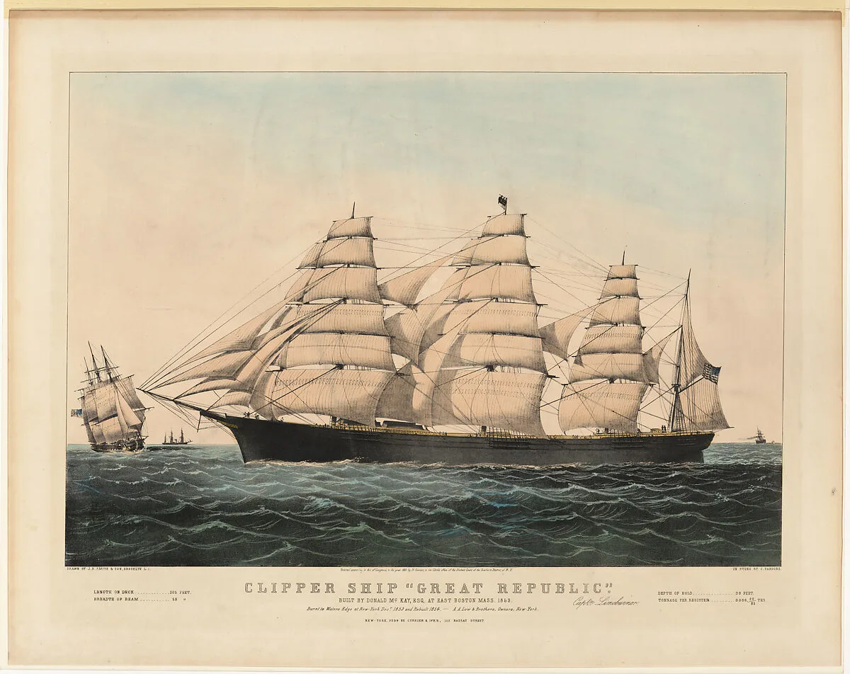 Clipper Ship "Great Republic" — Joseph B. Smith|Charles Parsons|Nathaniel Currier