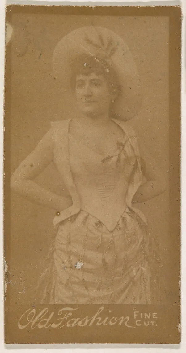 Actress standing with hands on hips, from the Actresses series (N664) promoting Old Fashion Fine Cut Tobacco — Unknown