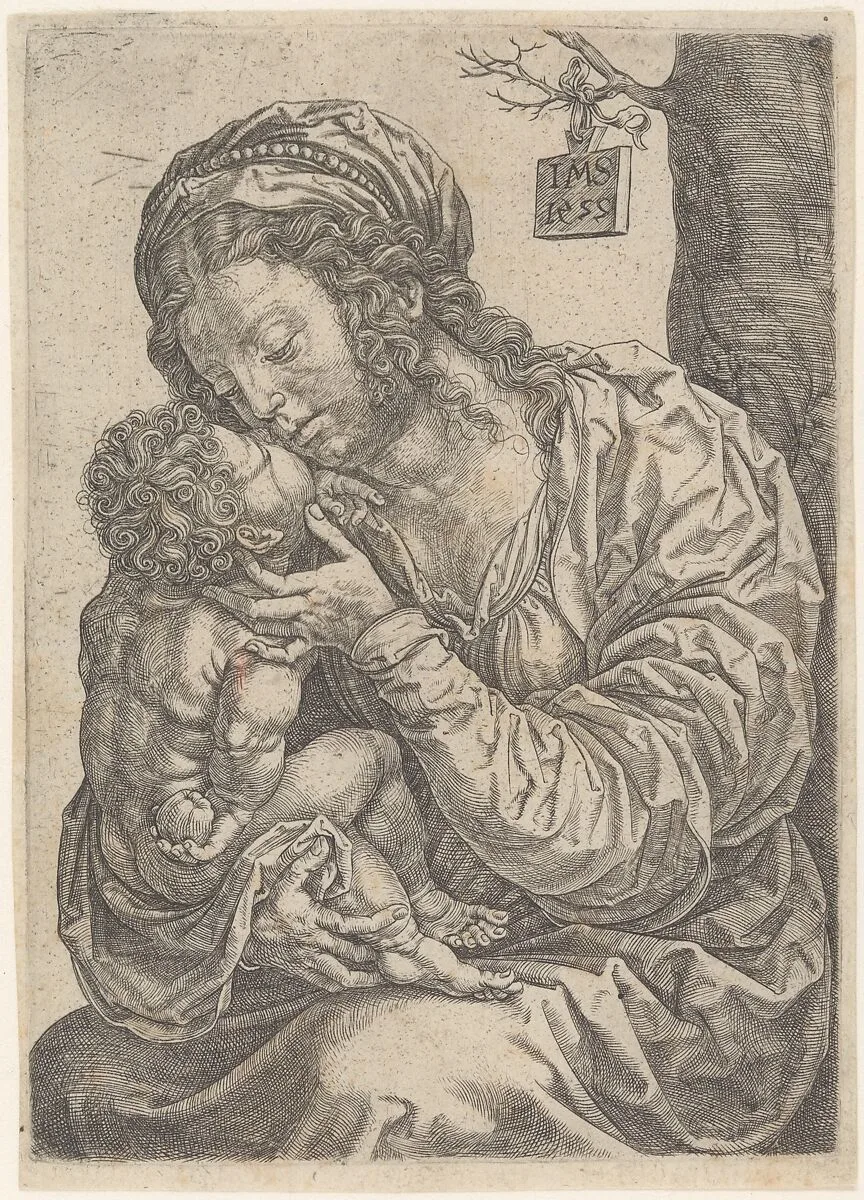 The Virgin and Child Seated at the Foot of a Tree — Jan Gossart (called Mabuse)