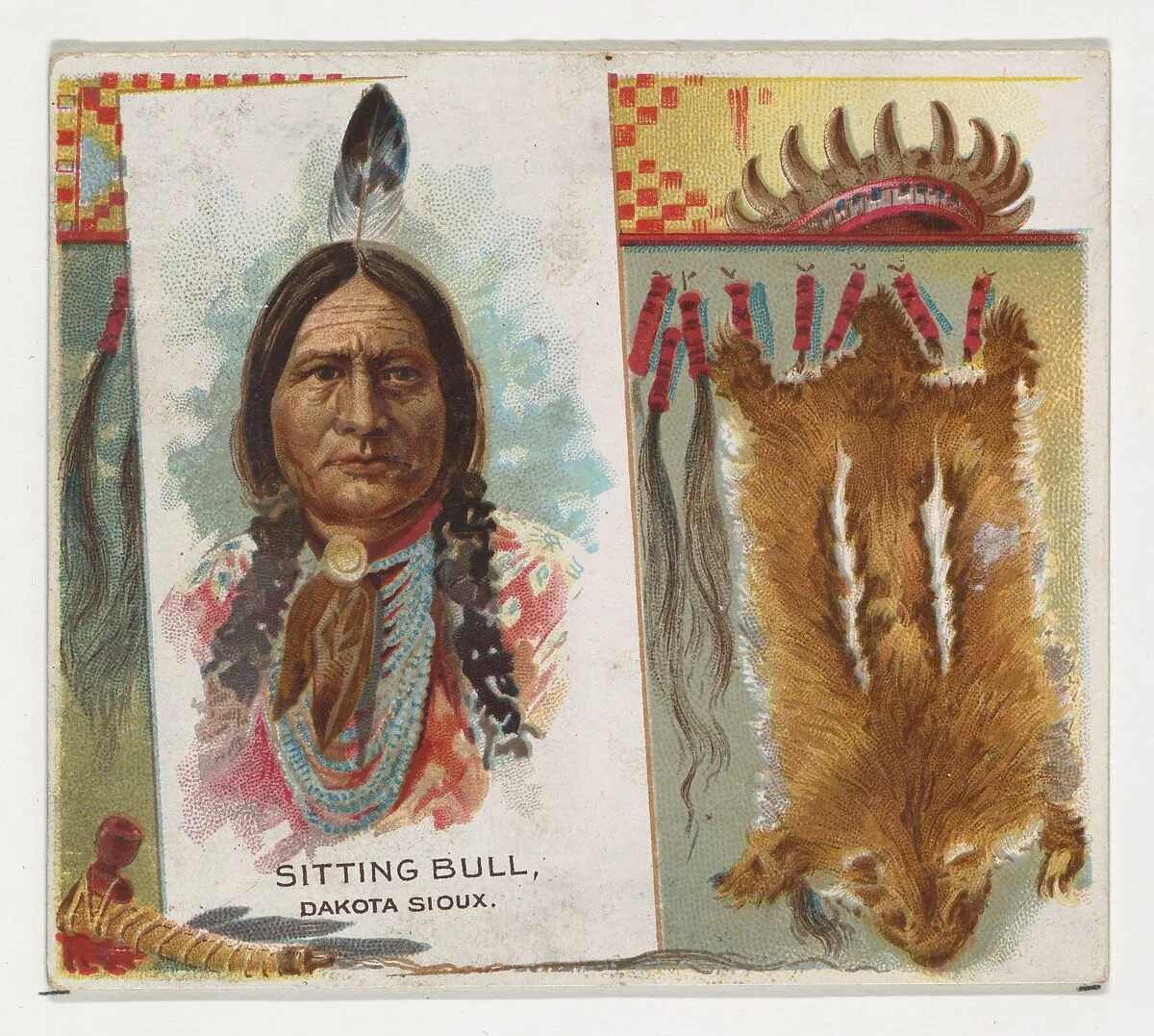 Sitting Bull, Dakota Sioux, from the American Indian Chiefs series (N36) for Allen & Ginter Cigarettes — Allen & Ginter