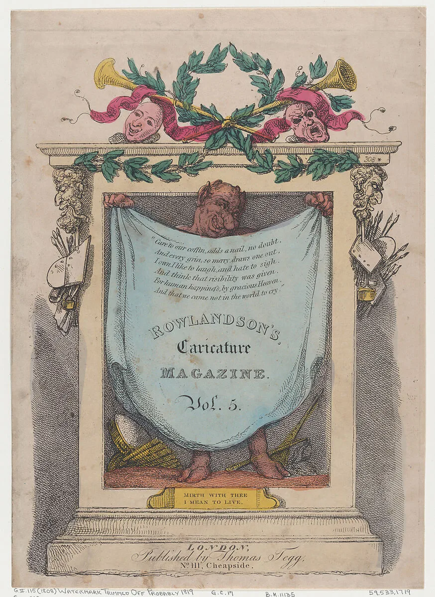 Title Page, Rowlandson's Caricature Magazine, Vol. 5 — Thomas Rowlandson|Thomas Tegg