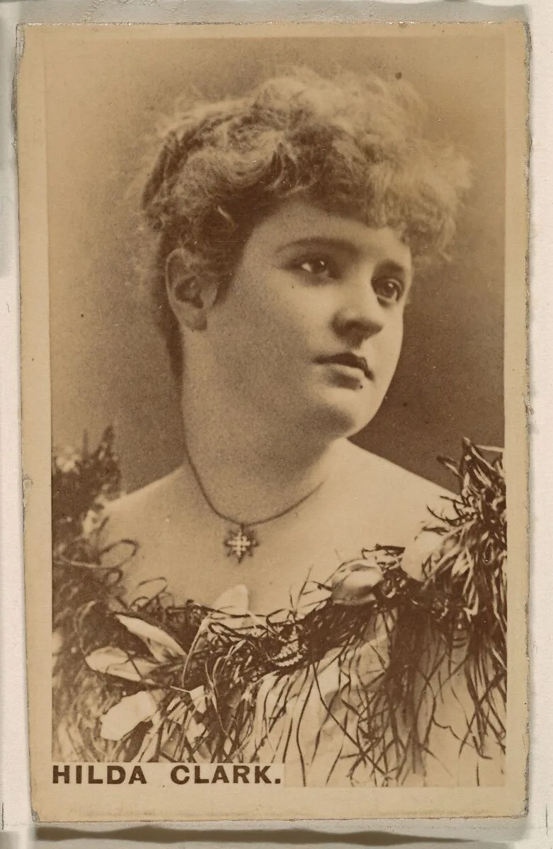 Hilda Clark, from the Actresses series (N246), Type 1, issued by Kinney Brothers to promote Sporting Extra Cigarettes — Kinney Brothers Tobacco Company