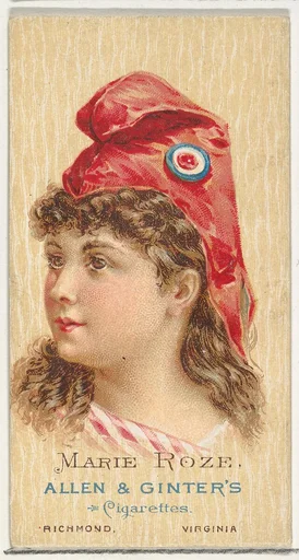 Marie Roze, from World's Beauties, Series 2 (N27) for Allen & Ginter Cigarettes
