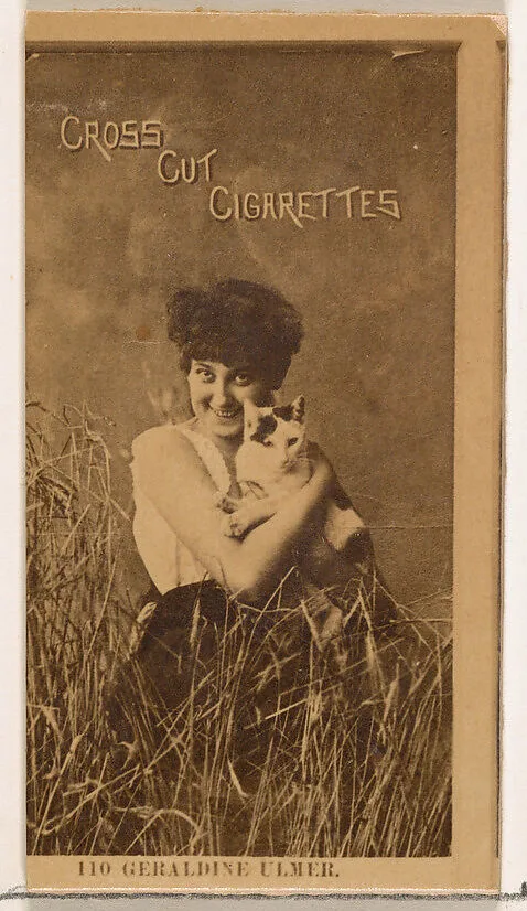 Card Number 110, Geraldine Ulmer, from the Actors and Actresses series (N145-2) issued by Duke Sons & Co. to promote Cross Cut Cigarettes — W. Duke, Sons & Co.