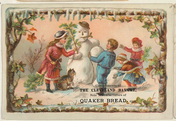 Pink and white flowers, bakery card from the Picture Cards series (D63), issued by The Cleveland Bakery — Cleveland Bakery