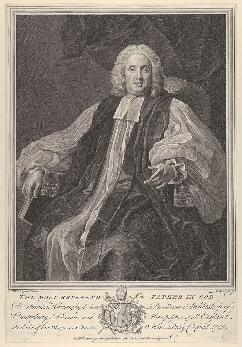 The Most Reverend Thomas Herring, Archbishop of Canterbury — William Hogarth|Bernard Baron|S. Austen|Thomas Herring