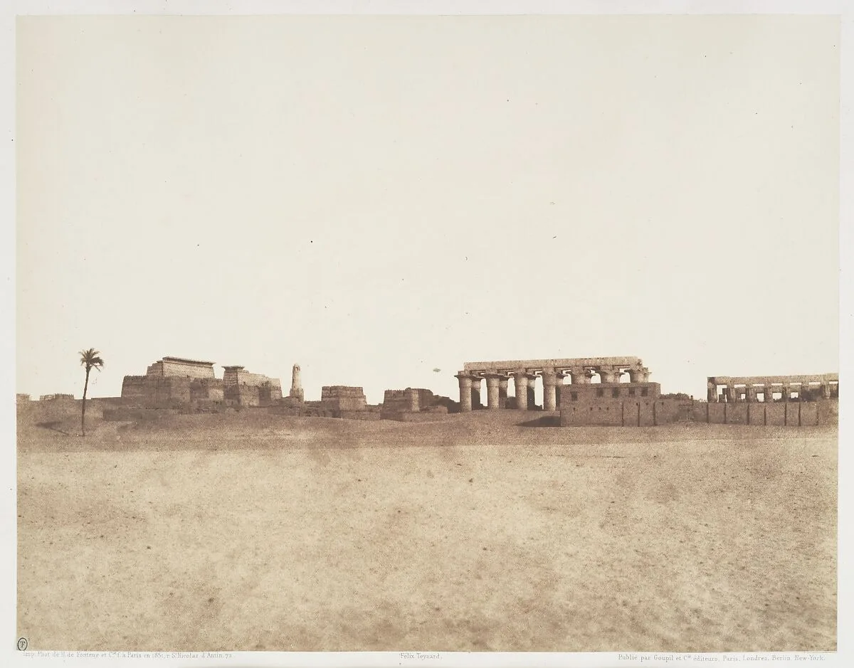 Louksor (Thèbes), Vue Générale des Ruines — Félix Teynard