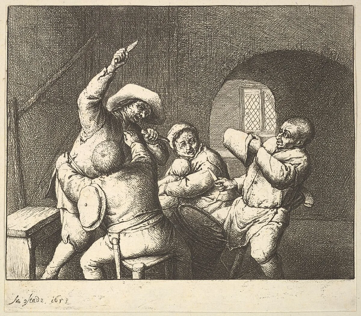The Knife Thrust — Adriaen van Ostade