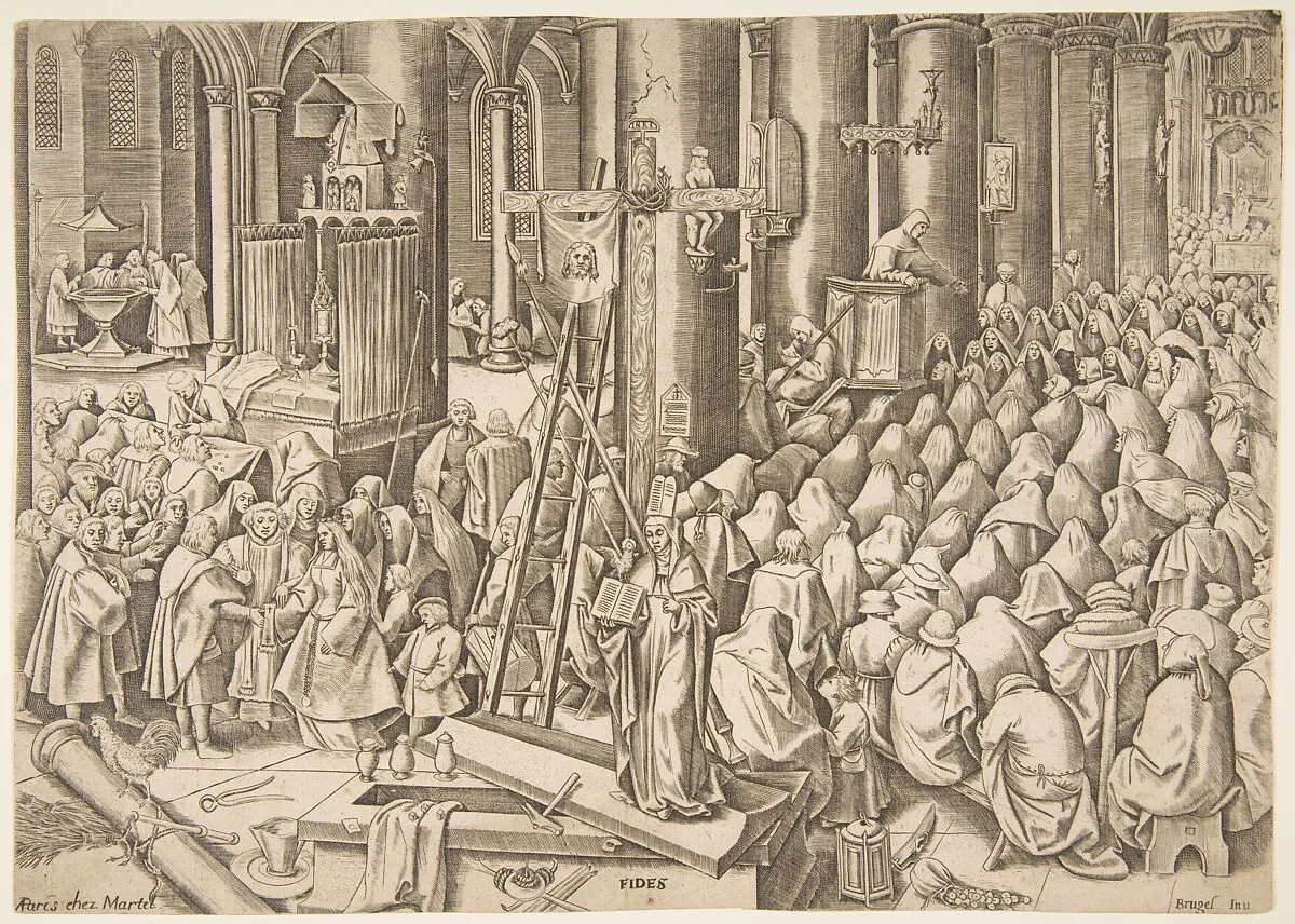 Faith (Fides) from The Virtues — Philips Galle|Pieter Bruegel the Elder|Martel