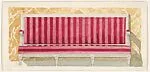 Design for a Canape with Red Upholstery against a Yellow Marbled Backdrop for Harold Brown Esq. (RI) — Ogden Codman, Jr.|Ogden Codman, Jr.|Ogden Codman, Jr.