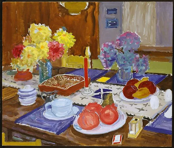Big Table with Pomegranates — Nell Blaine