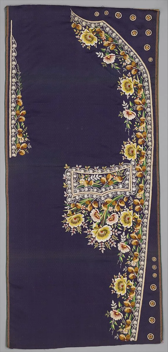 Embroidered panels for a man's suit — Unknown