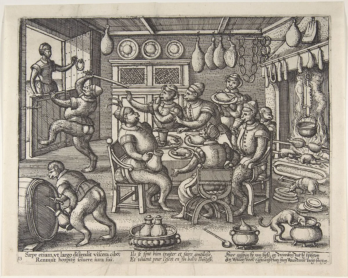 The Fat Kitchen, from the series Monkeys — Peeter van der Borcht