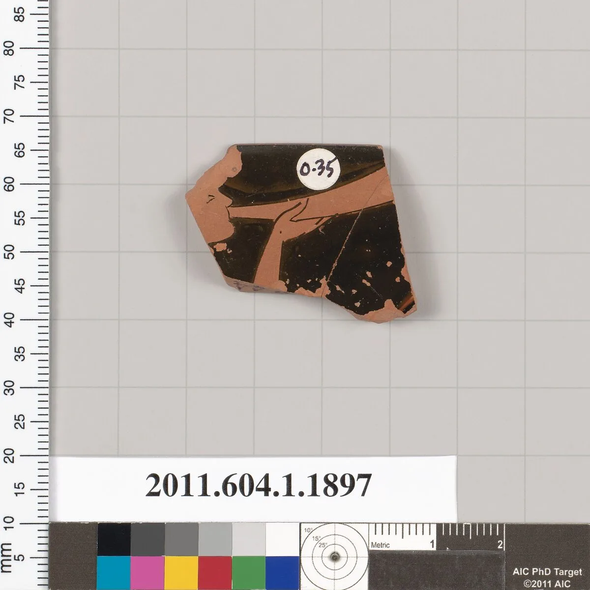 Terracotta rim fragment of a kylix (drinking cup) — Unknown