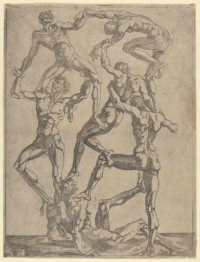 Pyramid of six Men