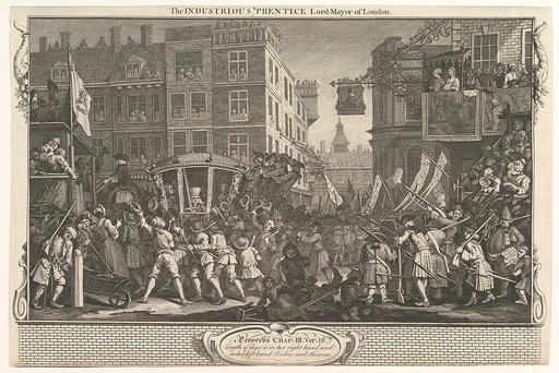 The Industrious 'Prentice Lord Mayor of London (Industry and Idleness, plate12)