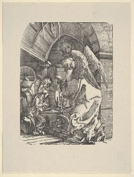 The Annunciation — Albrecht Altdorfer|Max J. Friedländer|Kupferstichkabinett, Staatliche Museen zu Berlin|E. A. Seemann|Hans Albrecht von Derschau
