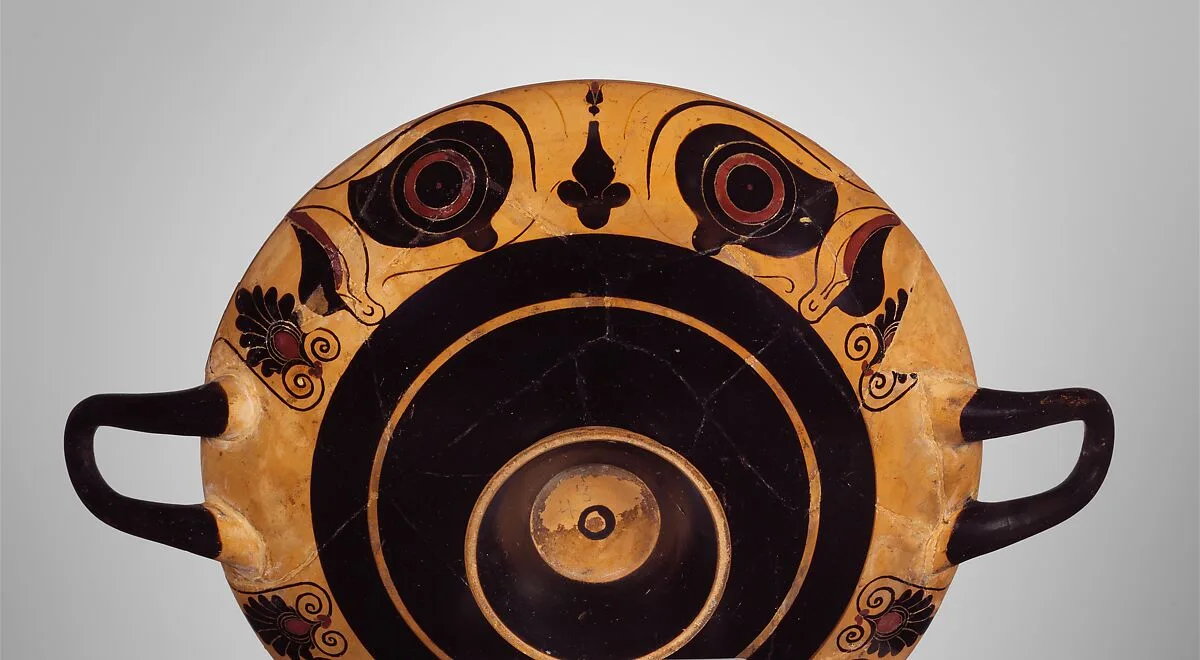 Terracotta kylix (drinking cup) — Group of the Phineus Painter