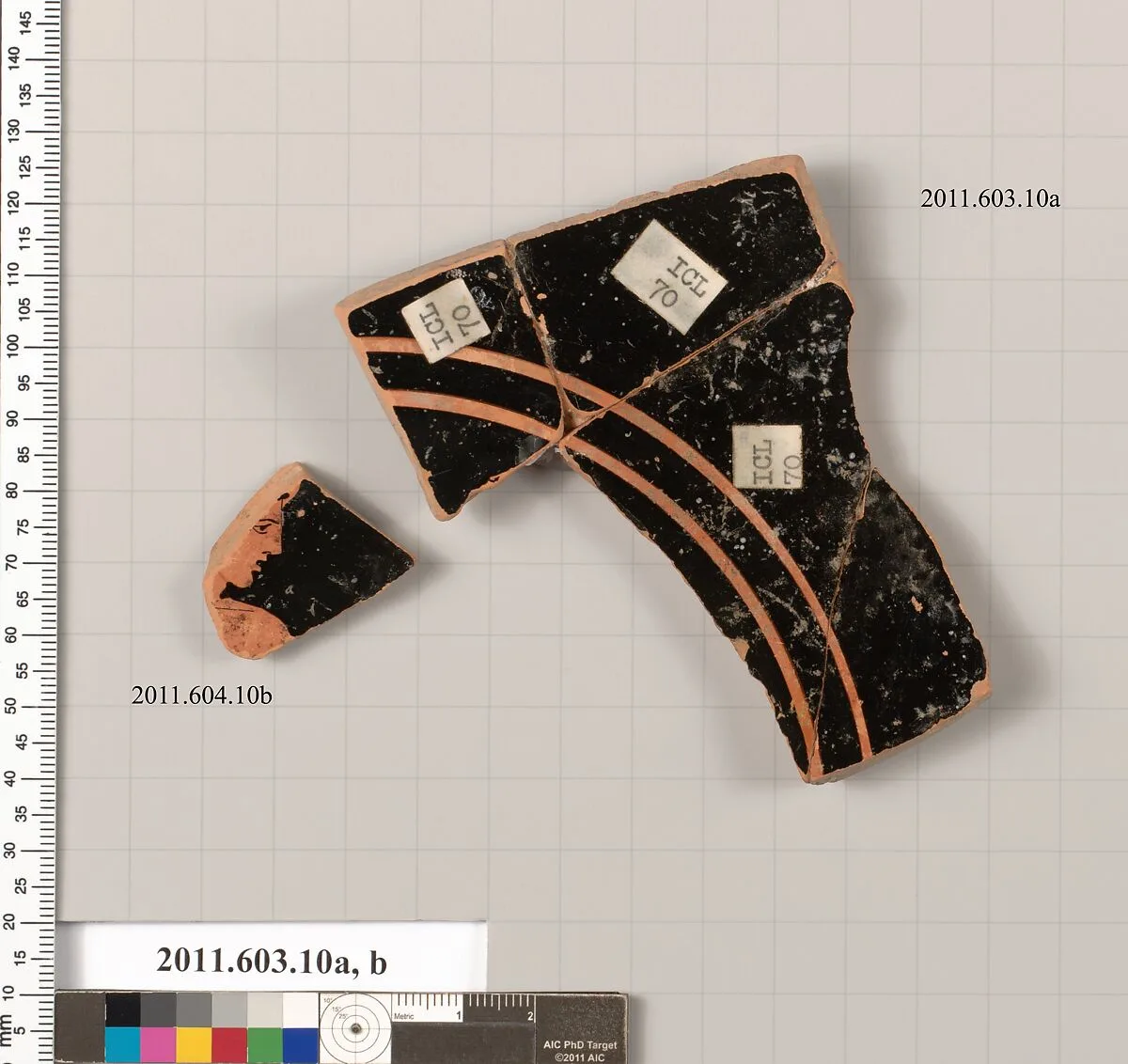 Fragments of a terracotta kylix — Unknown