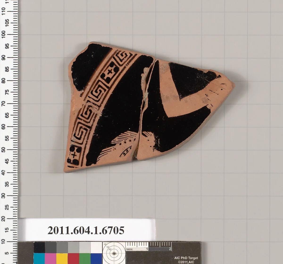 Terracotta fragment of a kylix (drinking cup) — Unknown