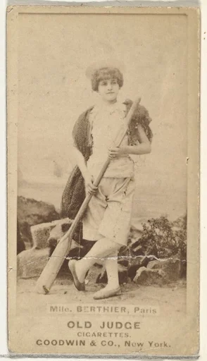 Mlle. Berthier, Paris, from the Actors and Actresses series (N171) for Old Judge Cigarettes
