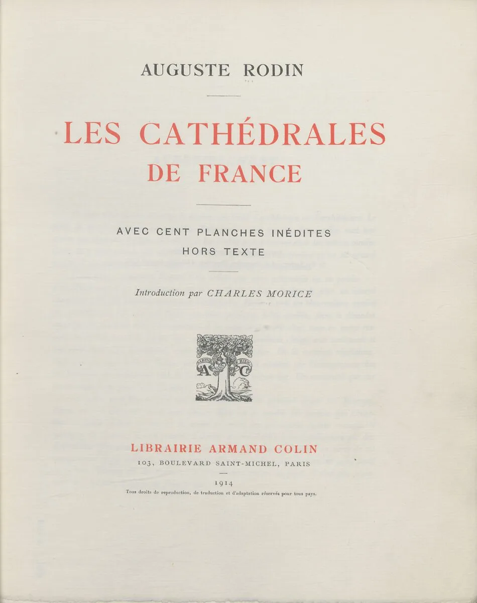 Les cathédrales de France — Charles Morice|Auguste Rodin|Armand Colin et Cie.