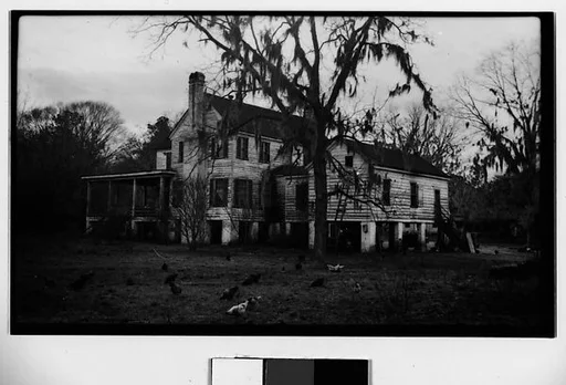 [Wooden House in Field on Raised Foundation, Georgia]