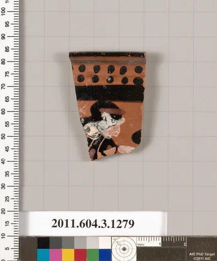 Terracotta rim fragment of a skyphos (deep drinking cup)