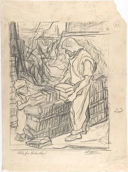 Study for 'Ladrilleros' (brick makers) — Pablo Esteban O'Higgins