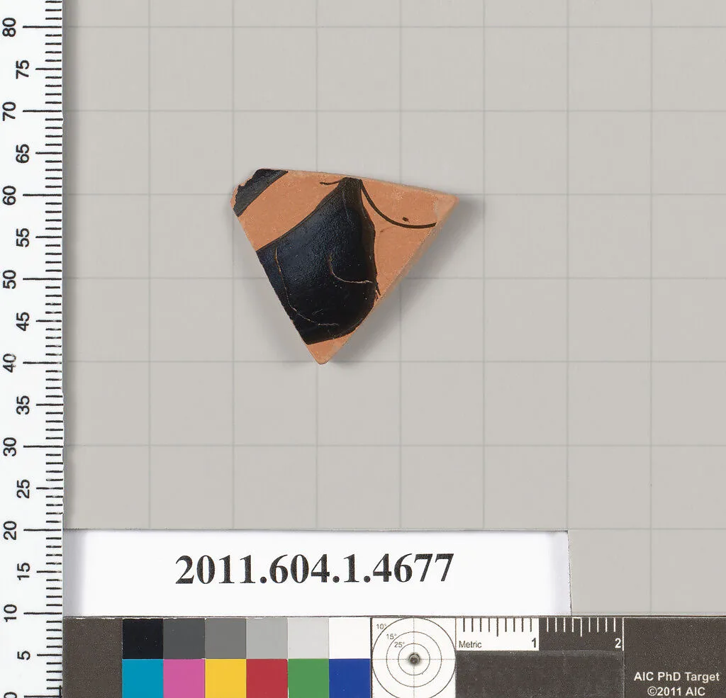 Terracotta fragment of a kylix (drinking cup) — Unknown