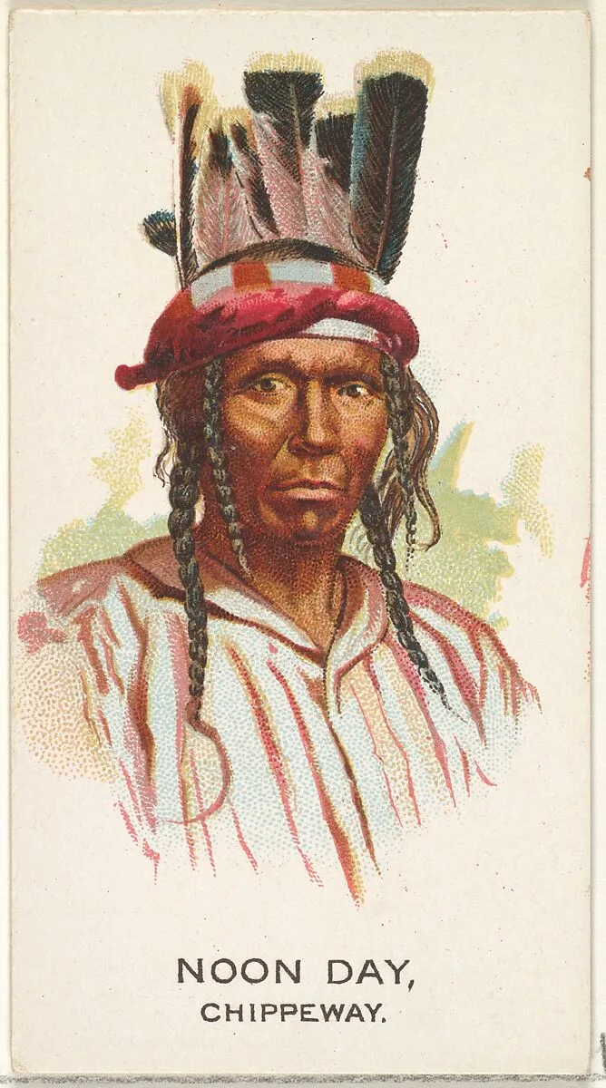 Noon Day, Chippeway, from the American Indian Chiefs series (N2) for Allen & Ginter Cigarettes Brands — Allen & Ginter